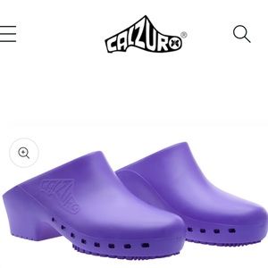 Calzuro Purple Classic Clogs without Holes and Heel Strap kit